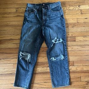 BGG Slim Straight Light Black Washed Jeans, Size 29